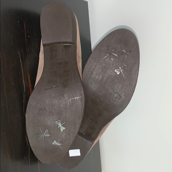 SOLD Eric Michael Tatiana Gold Suede Bootie - Picture 4 of 8